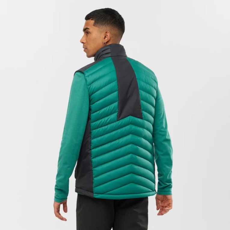 Salomon Essential Xwarm Down Zateplené Vesty Panske Zelene | SK 9ABFOS